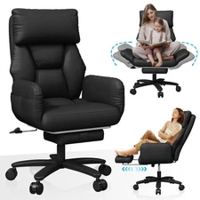 Cross Legged Office Chair with Arms High Bcak Big and Tall Office Chair Footrest