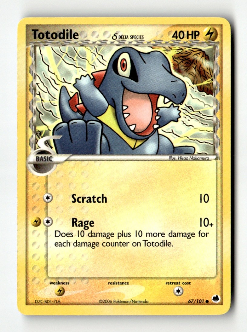 Totodile (Delta Species) Common Normal Dragon Frontiers 67/101 LP Pokémon TCG