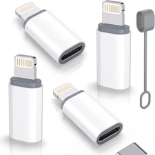 USB C Type C to Lightning Adapter MFi Certified 4 Pack 27W Fast Charging Supp...