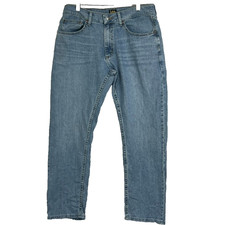 Lee Jeans Men's 33 x 29 Regular Fit Straight Leg Medium Wash Denim Cotton Work