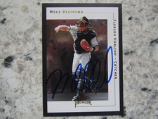 Marlins Mike Redmond Signed Autographed 2001 Fleer Premium Mint
