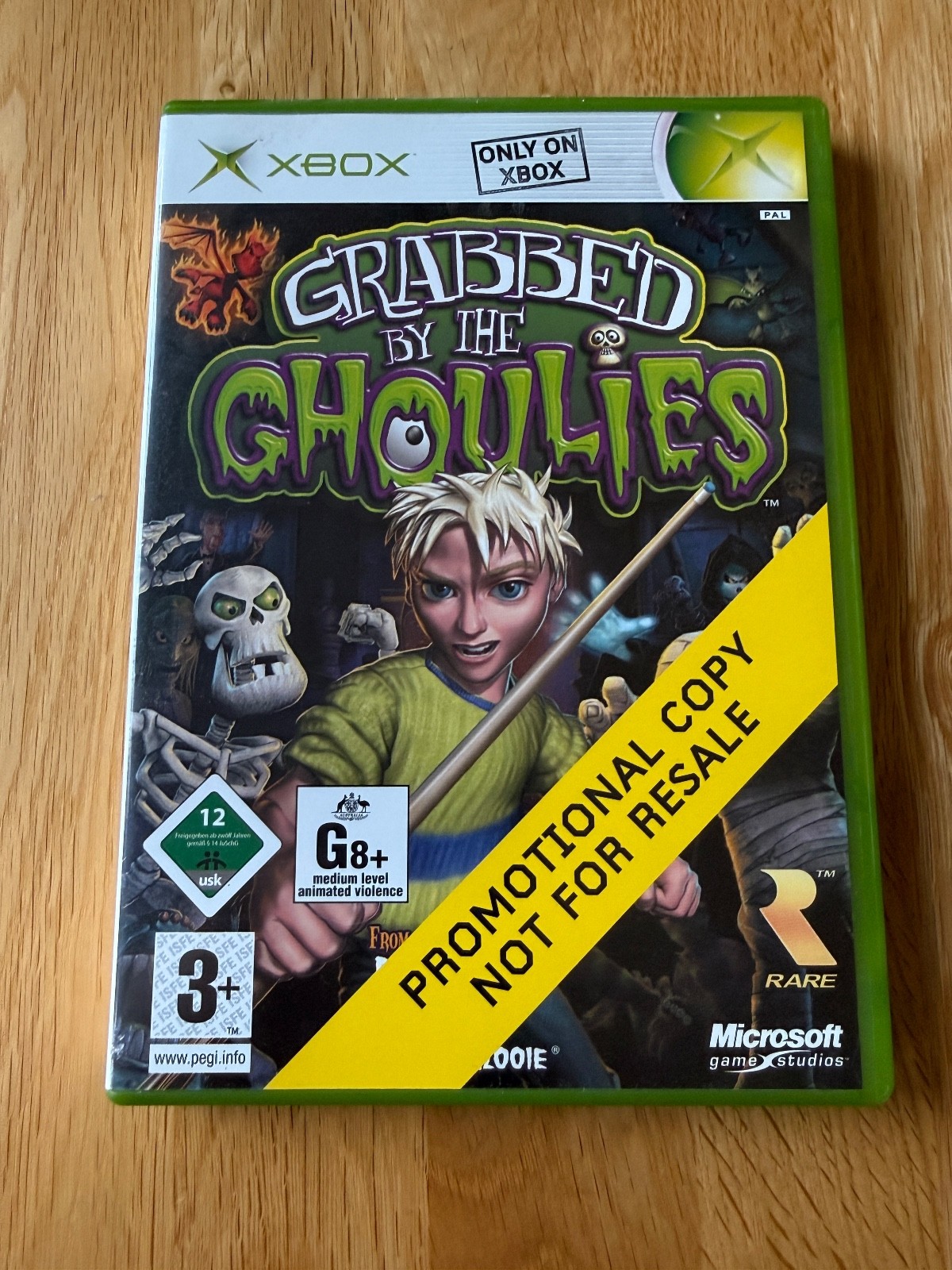 Grabbed by the Ghoulies Xbox Promotional Copy Rare PAL Complete Promo Disc
