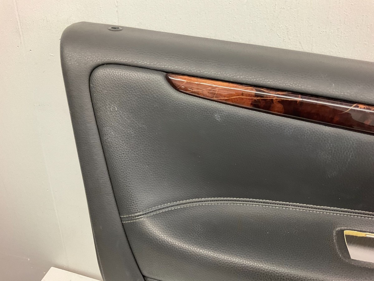 01-09 Volvo XC70 S60 V70 Left Front Door Panel Off Black Leather w