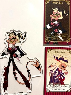Helluva Boss Animate Cafe Striker Set of 3 Acrylic Stand illustration Card