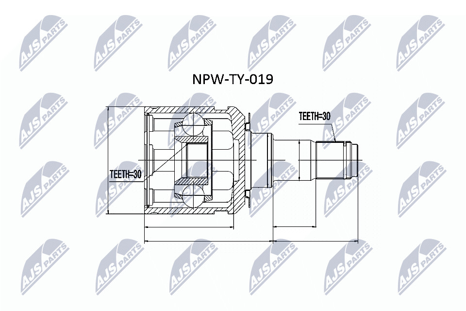 NPW-TY-019 NTY Joint Kit, drive shaft for LEXUS,TOYOTA - Image 7