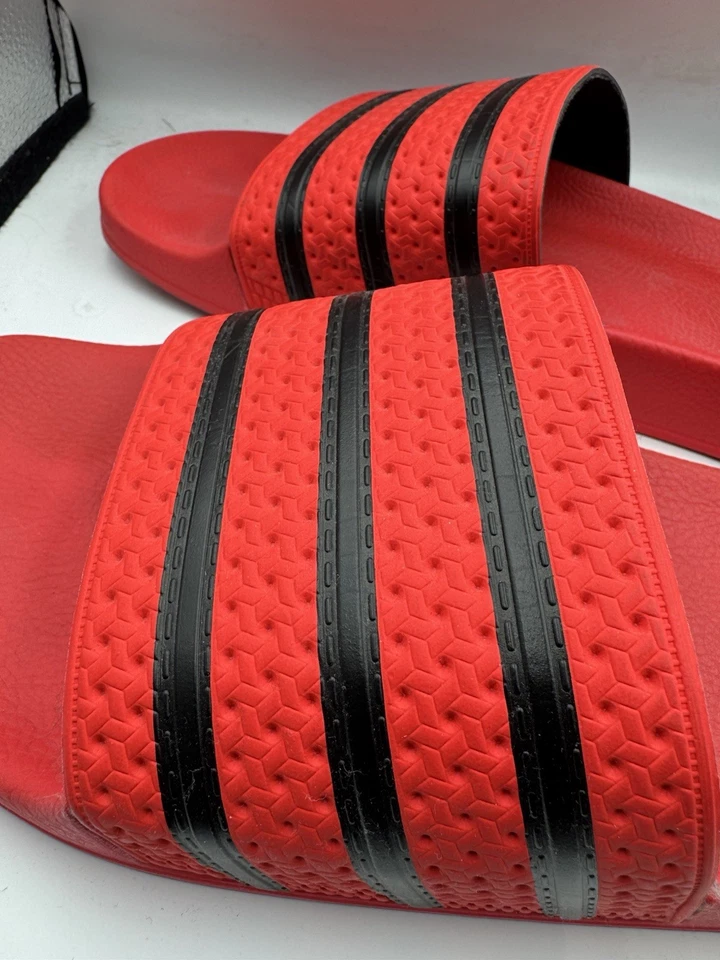 Adidas Adilette Rojo Negro Talla 13 Hombre Foto 4 de 4