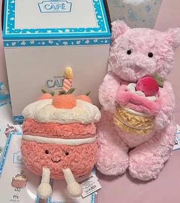 JELLYCAT Jelly cat Shanghai Exclusive Peach Cake & Leola Bear Series – Limited inventory