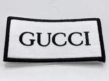 GUCCI  new embroidered SEW ON name patch  tag 2t X 4w