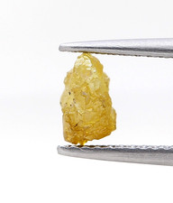 0.84 Carat Rough Raw Uncut 100 Natural Rare Diamond Brownish Yellow Color