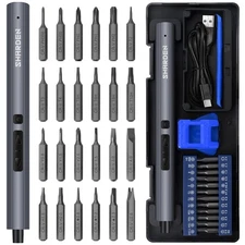 SHARDEN Mini Electric Screwdriver, 29 in 1 Small Electric Screw Driver Kit wi...