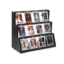 Black Tarding Card Display Stand - Graded Card Holder for PTCG, Baseball & NB...
