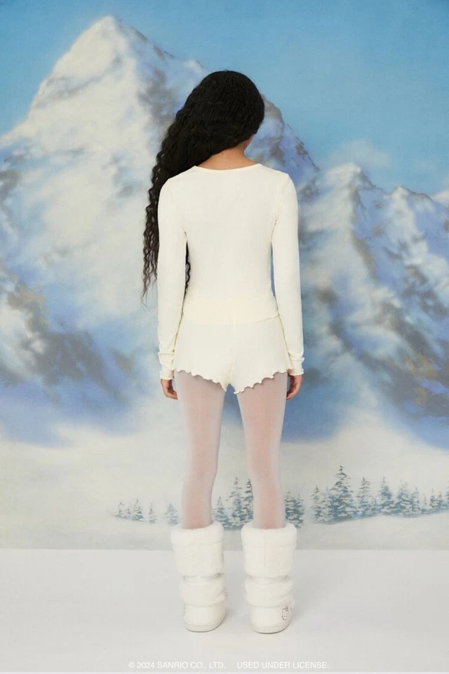 Sanrio Oficial Hello Kitty Pijama Dormir Kawaii Top y Pantalones Cortos, Mezcla de Algodón XS Foto 2 de 4