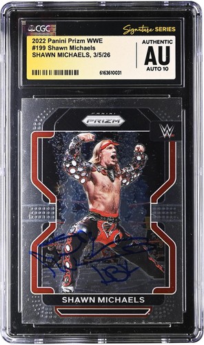 Shawn Michaels WWE Signed 2022 Panini Prizm #199 CGC Authenticated Auto 10 Card