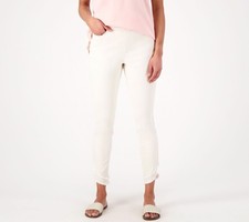 Isaac Mizrahi Live! Women's Plus Sz Pants 22 Regular True Denim White A590036