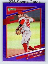 2021 Panini Donruss - David Fletcher #180 Holo Purple