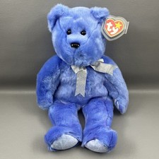 TY Large Beanie Baby Buddy Clubby II 2 Bear 1999 14" Plush Blue Tag Mint
