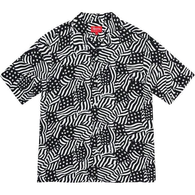 Chemise Supreme Flags Rayon S S 20SS Supreme Flag Rayon Shirt taille M manches courtes