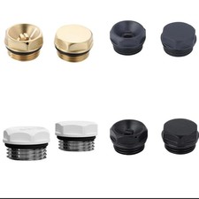 Radiator Air Vent/Bleed Valve And Cap -Pair - Black White Anthracite Grey Brass