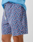 JOHNNIE-O FREESTA MEN'S HALF ELASTIC SWIM TRUNKS NAVY MULTI MEDIUM NEW NWT