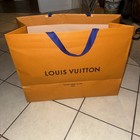 Louis Vuitton Reusable Paper Shopping Bag Orange 17  height, 23 width