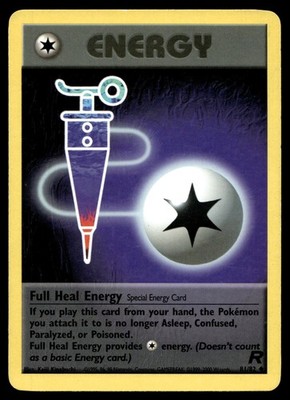 Full Heal Energy 81/82 Pokemon Team Rocket Unlimited Non Holo (MP)