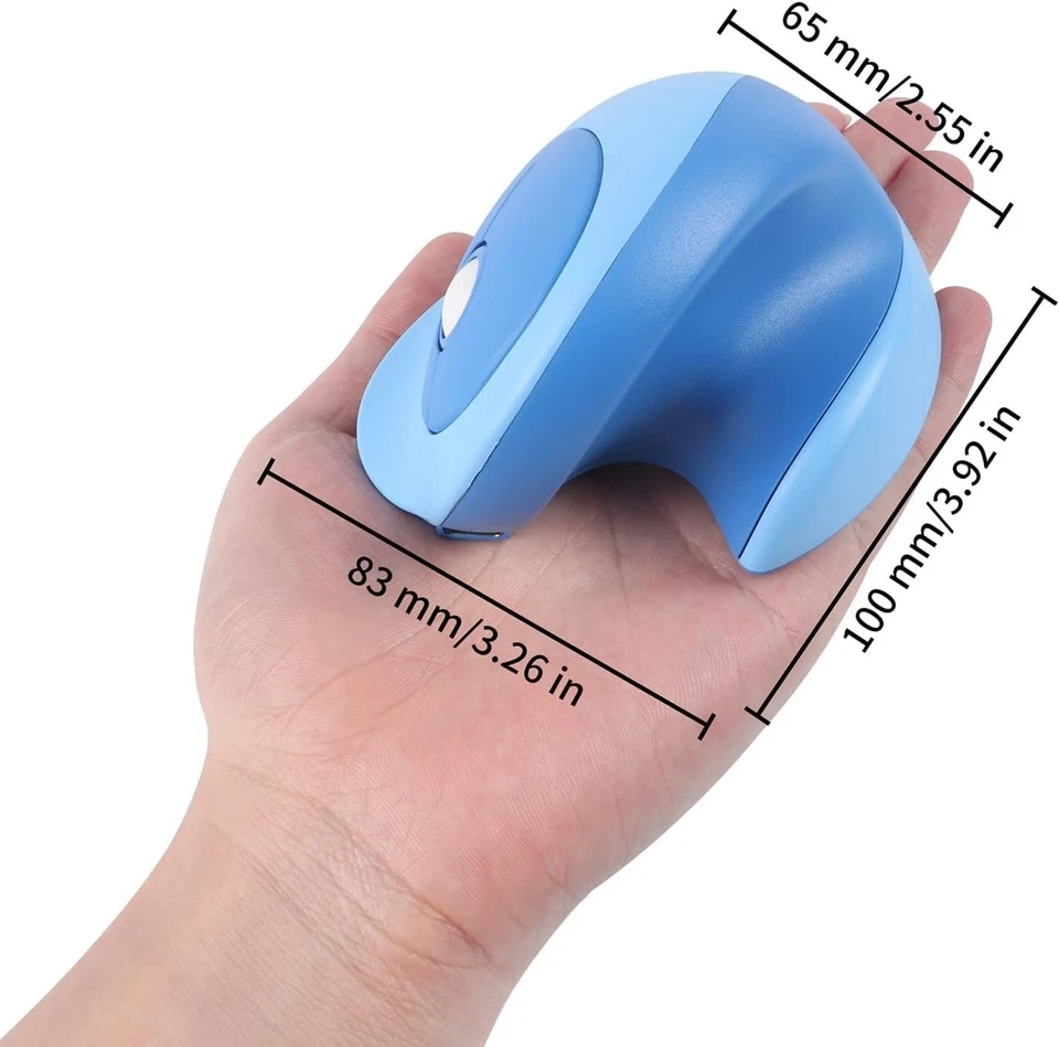 Rechargeable Mini Ergonomic Vertical Mouse - Dual-Mode Wireless & Bluetooth, ... - Image 4 of 4