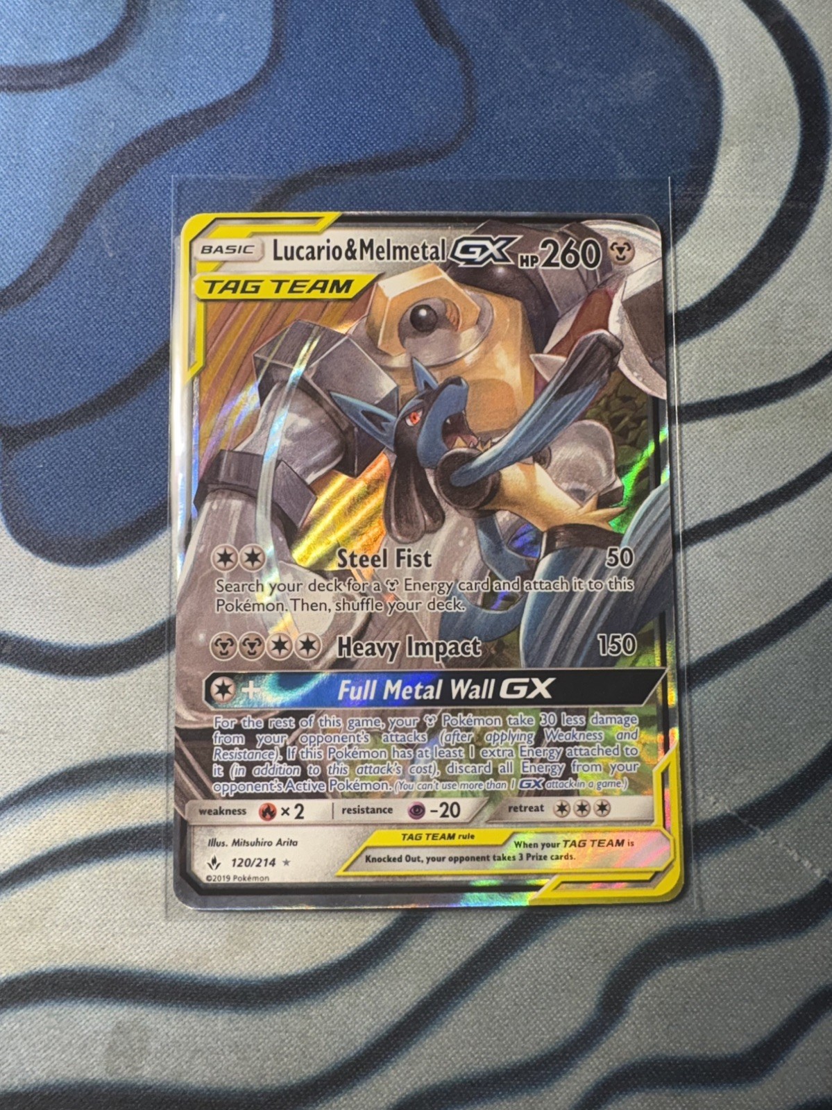 Lucario & Melmetal GX - 120/214  - Unbroken Bonds - Pokemon Card - NM/M
