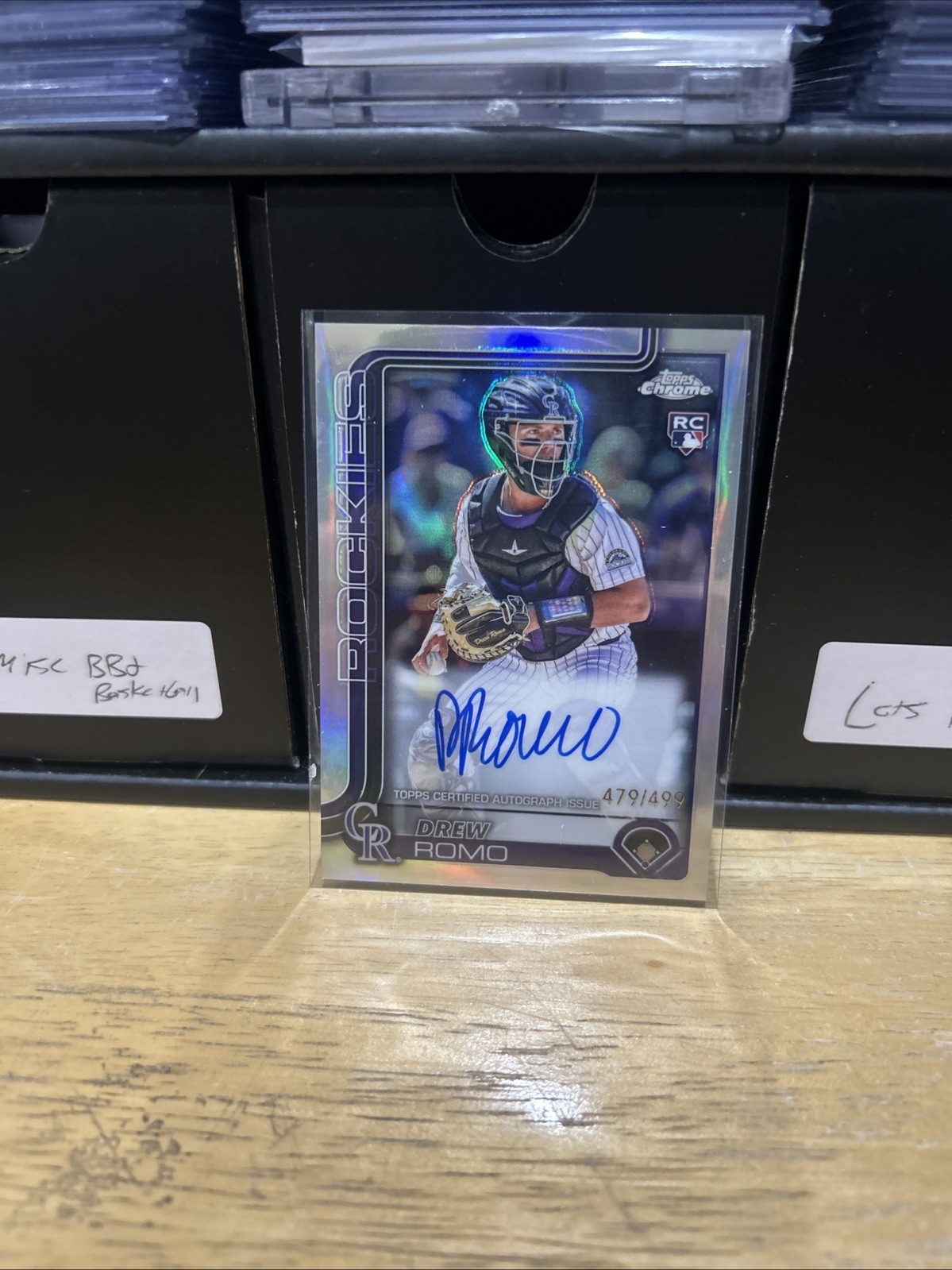 2025 Topps Chrome - Rookie Autographs Drew Romo #RA-DRR Refractor /499 (AU, RC)