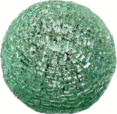 Mid Century Brutalistische Glasscherbe Kuppel Lampenschirm Murano Stil Tischlampe 19 cm