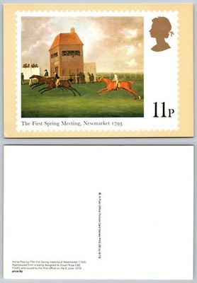 1979 Newmarket Horse Racing PHQ Card First Spring Meeting 1793 Stamp Design