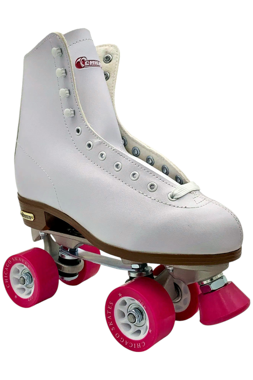 Чикагские женские коньки Премиум-класса на четырехколесных роликовых коньках белого цвета