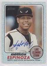 2017 Topps Heritage Minor League Edition Blue 26/75 Anderson Espinoza Auto 3j2