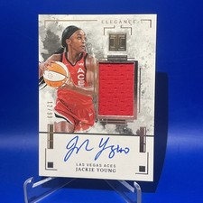 2025 WNBA IMPECCABLE ELEGANCE JERSEY AUTO #12/99 JACKIE YOUNG LAS VEGAS ACES