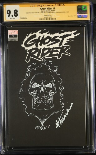 Ghost Rider #1 Variant Signed Howard Mackie Signed/Sketch Mark Texeira CGC 9.8