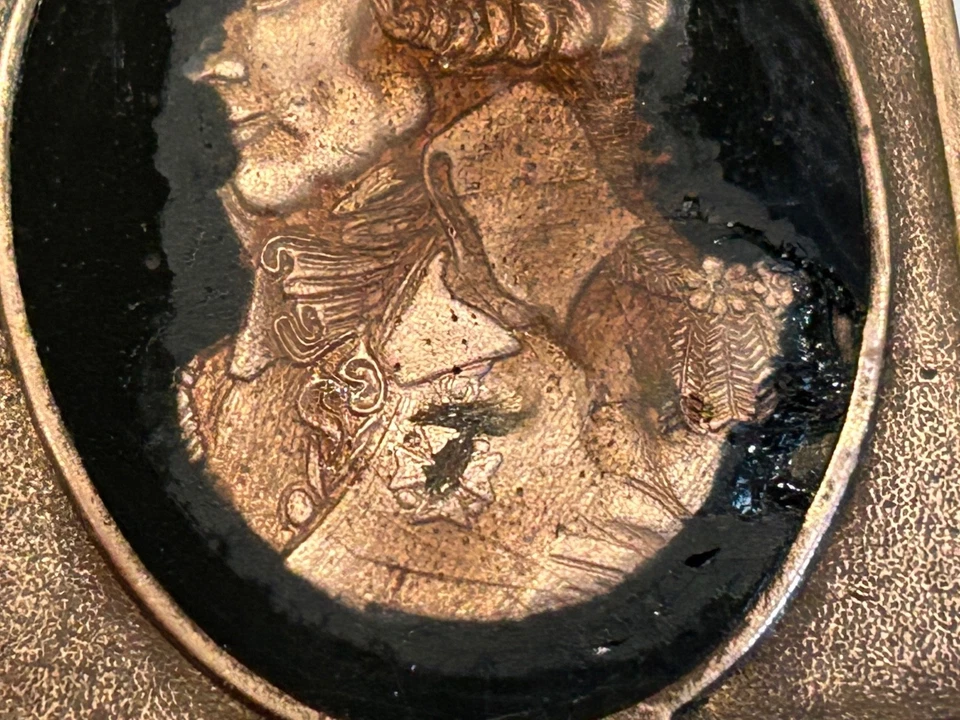 INSIGNIA EMBLEMA RADIADOR PORCELANA ESMALTADA LAFAYETTE NASH AÑOS 20 30 DE COLECCIÓN Foto 4 de 4