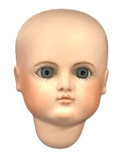 Byron Molds P1D Bisque Porcelain Doll Head Replacement Parts Doll Making 1982