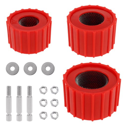 #ad 3pcs Red Metal Pipe Cleaner Tube Pipe Cleaning Brush for Power Drill Diy Tool $12.87