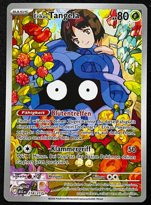 Pokemon Erikas Tangela ASC 218/217  Deutsch Pokemon Illustration Rare NM