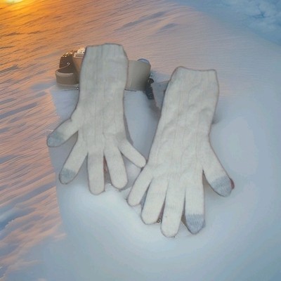 POLO RALPH LAUREN WOMANS ONE SIZE 100% CASHMERE GLOVES-SEE PICTURES FIRST
