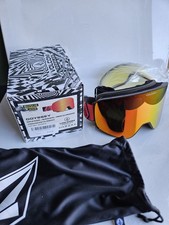 Volcom Odyssey Goggle ORANGE/BROWN/RED CHROME  Bonus Lens - YELLOW NEW