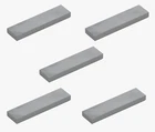 5 New LEGO Medium Stone Grey 1x4 Tile plate gray flat smooth 2431 4211356 floor