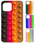 For Apple iPhone Push Pop It Fidget Cute Novelty Case Cover Soft Silicone Bubble