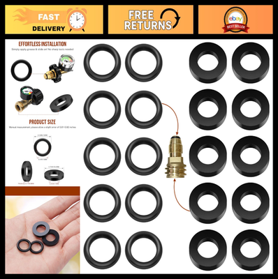 #ad Propane Tank Gasket amp; 10 O Rings for Soft Nose P.O.L. Fittings Leak Proof Seal $20.99
