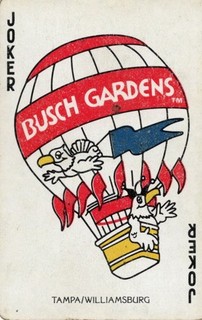 RARE VINTAGE "Busch Gardens Budweiser Beer Advert" JOKER Play Card #46