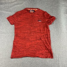 Superdry Shirt Mens S Red Logo The Orange Label T-Shirt Tee Casual Outdoor