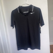 Nike Dri-Fit Standard Fit Golf Polo Shirt Black Boys XL Short Sleeve