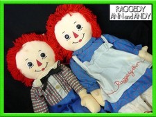 Rare Raggedy Ann Andy 2 Piece Set Approximately 75cm RAGGEDY ANN ANDY 90th An