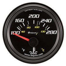 6262 2" Electrical Water Temperature Gauge, Black