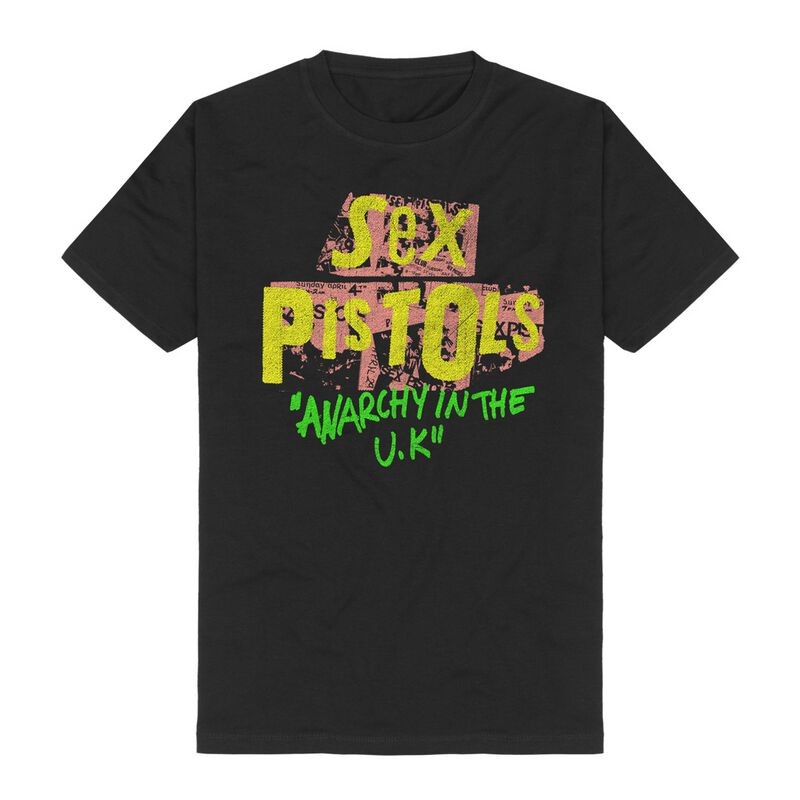 Футболка Sex Pistols Herren Anarchy In The UK schwarz Band-Товар, Группы