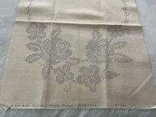 Tablecloth and Scarf to Cross Stitch The Best Choice Vintage Stamped Roses